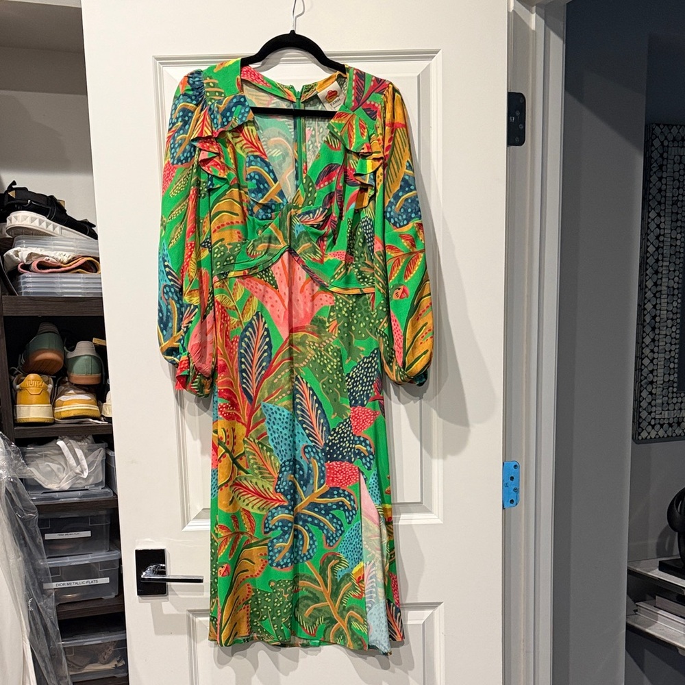 Farm Rio Palm Print Dress